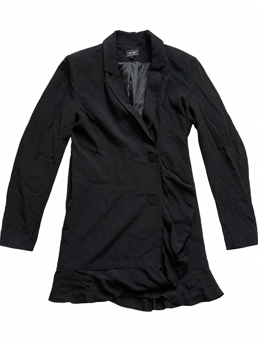 Bardot ruffle blazer mini dress M